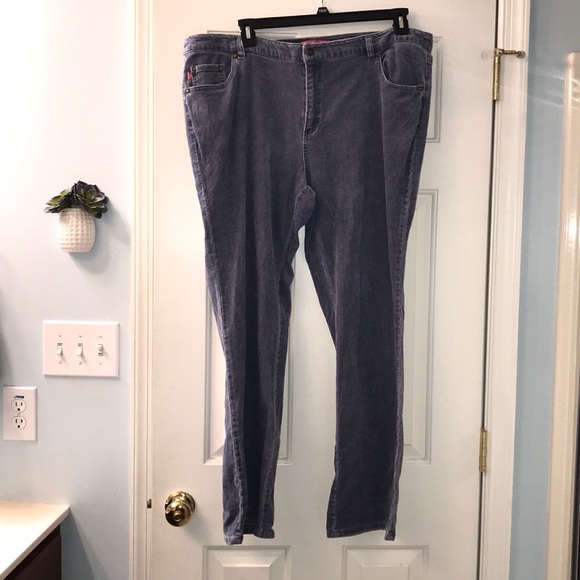 woman within corduroy pants